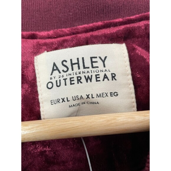 Ashley Outwear 26 International Velvet Full Zip Bomber Jacket Size XL NEW - Picture 12 of 16
